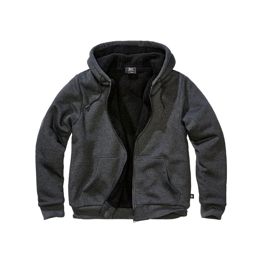 Brandit - Sweat Teddylining Zip hoodie - Black